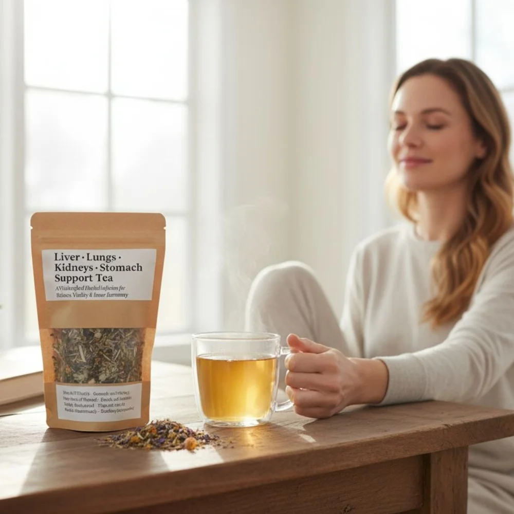 Liver Lungs Kidneys Stomach Support Tea  Wildcrafted Herbal Infusion